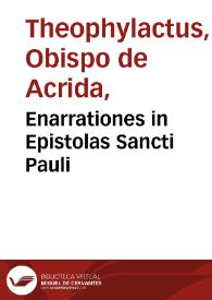 Portada:Enarrationes in Epistolas Sancti Pauli / Christophoro de Persona interprete.