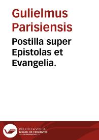 Portada:Postilla super Epistolas et Evangelia.
