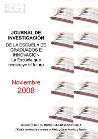 Portada:Journal de Investigación de la Escuela de Graduados e Innovación. Noviembre 2008