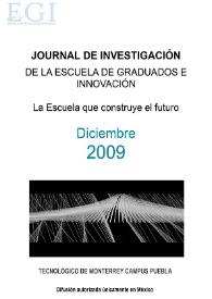 Portada:Journal de Investigación de la Escuela de Graduados e Innovación. Diciembre 2009