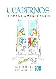 Portada:Cuadernos Hispanoamericanos. Núm. 203, noviembre 1966