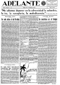 Portada:Adelante : Órgano del Partido Socialista Obrero [Español] (México, D. F.). Año I, núm. 3, 15 de marzo de 1942