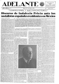 Portada:Adelante : Órgano del Partido Socialista Obrero [Español] (México, D. F.). Año I, núm. 7, 4 de mayo de 1942, número extraordinario
