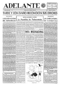 Portada:Adelante : Órgano del Partido Socialista Obrero [Español] (México, D. F.). Año II, núm. 33, 1 de junio de 1943