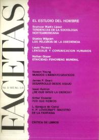 Portada:Facetas. Núm. 3/4. Vol. 8, 1975