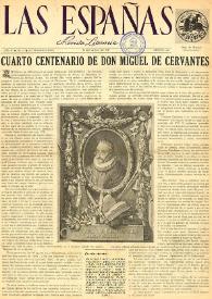 Portada:Las Españas : revista literaria (México, D.F.). Año II, núm. 5, extraordinario, 29 de julio de 1947