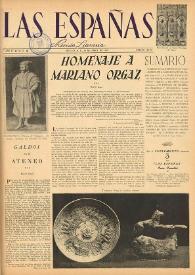 Portada:Las Españas : revista literaria (México, D.F.). Año IV, núm. 12, 29 de abril de 1949