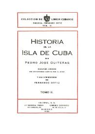 Portada:Historia de la Isla de Cuba. Tomo 2 / por Pedro José Guiteras ; y una introducción por Fernando Ortiz