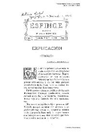 Portada:Esfinge : Revista de altas letras. Segunda época, núm. 13, 1 de abril de 1916