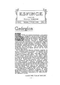 Portada:Esfinge : Revista de altas letras. Segunda época, núm. 19, 1 de julio de 1916