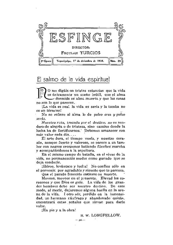 Esfinge : Revista de altas letras. Segunda época, núm. 29, 1 de diciembre de 1916 | Biblioteca Virtual Miguel de Cervantes