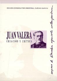 Más información sobre Juan Valera. Creación y crítica : actas del VIII Congreso de Literatura Española Contemporánea, Universidad de Málaga, 15, 16, 17 y 18 de noviembre de 1994 / edición dirigida por Cristóbal Cuevas García y coordinada por Enrique Baena