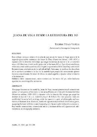 Juana de Vega desde la literatura del yo / Ermitas Penas Varela | Biblioteca Virtual Miguel de Cervantes