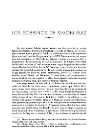 Portada:Los sobrinos de Simón Ruiz / Manuel Basas