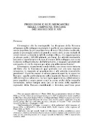 Portada:Produzioni e reti mercantili nelle campagne toscane dei secoli XIII e XIV / Giuliano Pinto