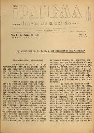 Portada:Ipanema : diario de a bordo. Núm. 1, 14 de junio de 1939