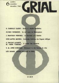 Portada:Grial : revista galega de cultura. Núm. 6, 1964