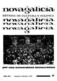 Portada:Nova Galicia : revista de cultura y política. Núm. 8, segundo trimestre 1968