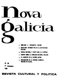 Portada:Nova Galicia : revista de cultura y política. Núm. 23, primer trimestre 1972