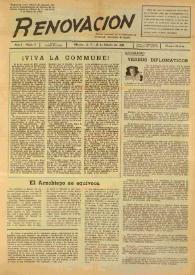 Renovación (México D. F.) : Órgano de la Federación de Juventudes Socialistas de España. Año I, núm. 4, 25 de marzo de 1944
