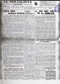Portada:El Socialista Español : órgano central del P.S.O.E. Año I, núm. 9, 14 de diciembre de 1946