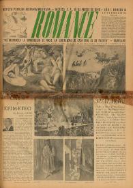 Portada:Romance : Revista Popular Hispanoamericana. Año I, núm. 14, 15 de agosto de 1940