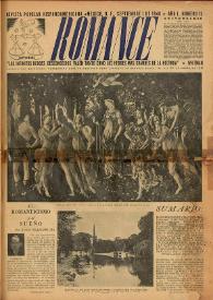 Portada:Romance : Revista Popular Hispanoamericana. Año I, núm. 15, 1 de septiembre de 1940