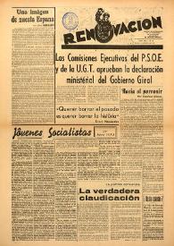 Renovación (Toulouse) : Boletín de Información de la Federación de Juventudes Socialistas de España. Núm. 24, 24 de diciembre de 1945 | Biblioteca Virtual Miguel de Cervantes