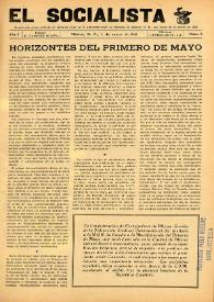 Portada:El Socialista (México D. F.). Año I, núm. 5, 1 de mayo de 1942