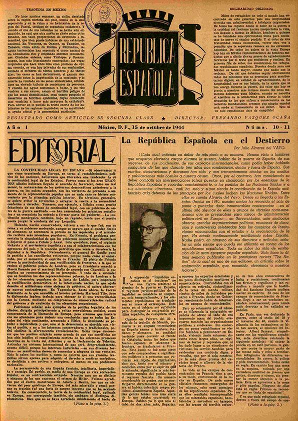 República Española. Año I, núm. 10-11, 15 de octubre de 1944 | Biblioteca Virtual Miguel de Cervantes