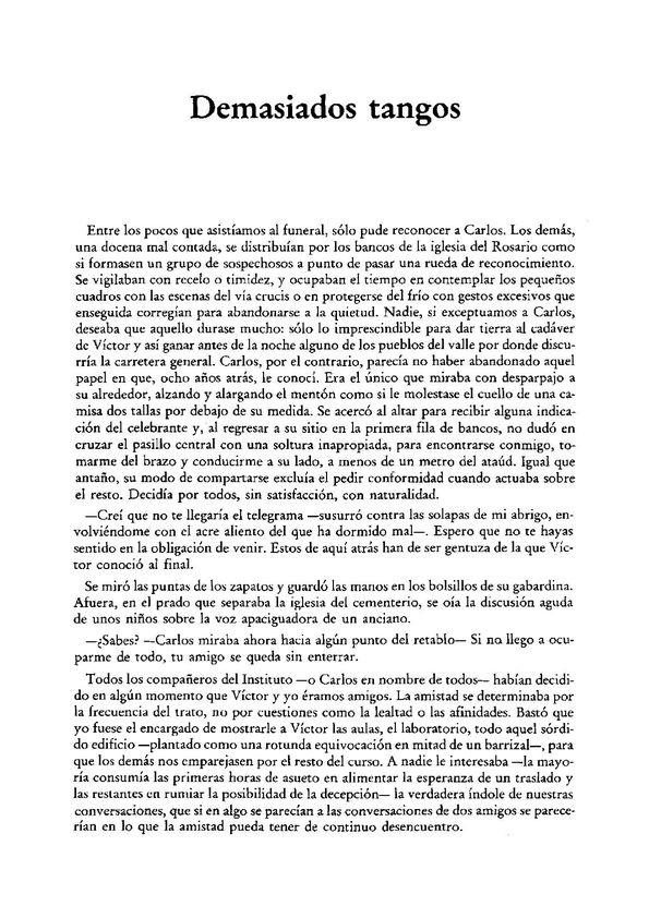 Demasiados tangos / Francisco García Pérez | Biblioteca Virtual Miguel de Cervantes