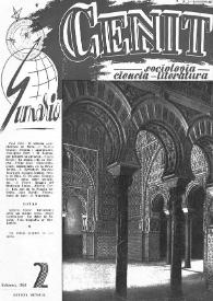 Portada:Cenit : Revista de Sociología, Ciencia y Literatura. Año I, núm. 2, febrero 1951