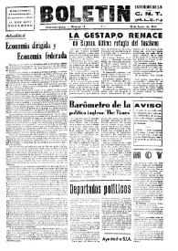 Portada:CNT : Boletín Interior del Movimiento Libertario Español en Francia. Segunda época, núm. 12, 13 de junio de 1945