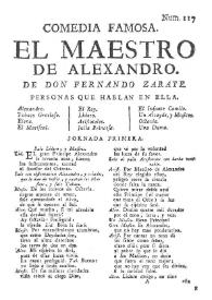 Portada:El maestro de Alexandro [1768] / de don Fernando Zarate