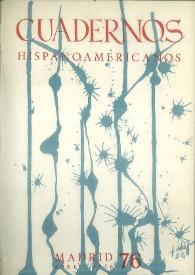 Portada:Cuadernos Hispanoamericanos. Núm. 76, abril 1956