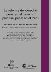 Portada:Anuario de Derecho Penal. Número 2009. Presentación / Pablo Sánchez Velarde y José Antonio Caro John