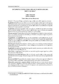 Anteproyecto de Código Penal de Bolivia de 2009 | Biblioteca Virtual Miguel de Cervantes