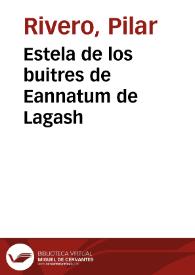Portada:Estela de los buitres de Eannatum de Lagash / Pilar Rivera y Julián Pelegrín