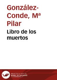 Portada:Libro de los muertos / Pilar González-Conde