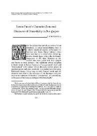 Teresa Panza's Character Zone and Discourse of Domesticity in "Don Quijote" / Louise Ciallella | Biblioteca Virtual Miguel de Cervantes