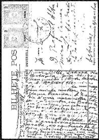 Tarjeta postal de Alberto Osório de Castro a Rafael Altamira