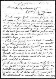 Más información sobre Carta de José Enrique Rodó a Rafael Altamira. Montevideo, 29 de enero de 1908