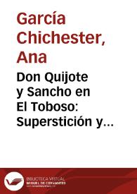 Portada:Don Quijote y Sancho en El Toboso: Superstición y simbolismo / Ana García Chichester
