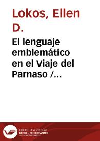 Portada:El lenguaje emblemático en el Viaje del Parnaso / Ellen Lokos