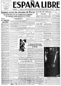 Portada:España Libre : C.N.T. Órgano del Comité de Relaciones de la Confederación Regional del Centro de Francia. A.I.T. Año II, núm. 9, 2 de marzo de 1946