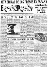 Portada:España popular : semanario al servicio del pueblo español. Año I, núm. 10, 18 de abril de 1940