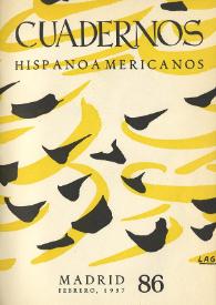 Portada:Cuadernos Hispanoamericanos. Núm. 86, febrero 1957