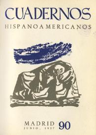 Portada:Cuadernos Hispanoamericanos. Núm. 90, junio 1957