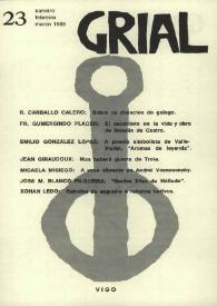 Portada:Grial : revista galega de cultura. Núm. 23, 1969