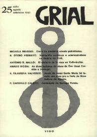 Portada:Grial : revista galega de cultura. Núm. 25, 1969